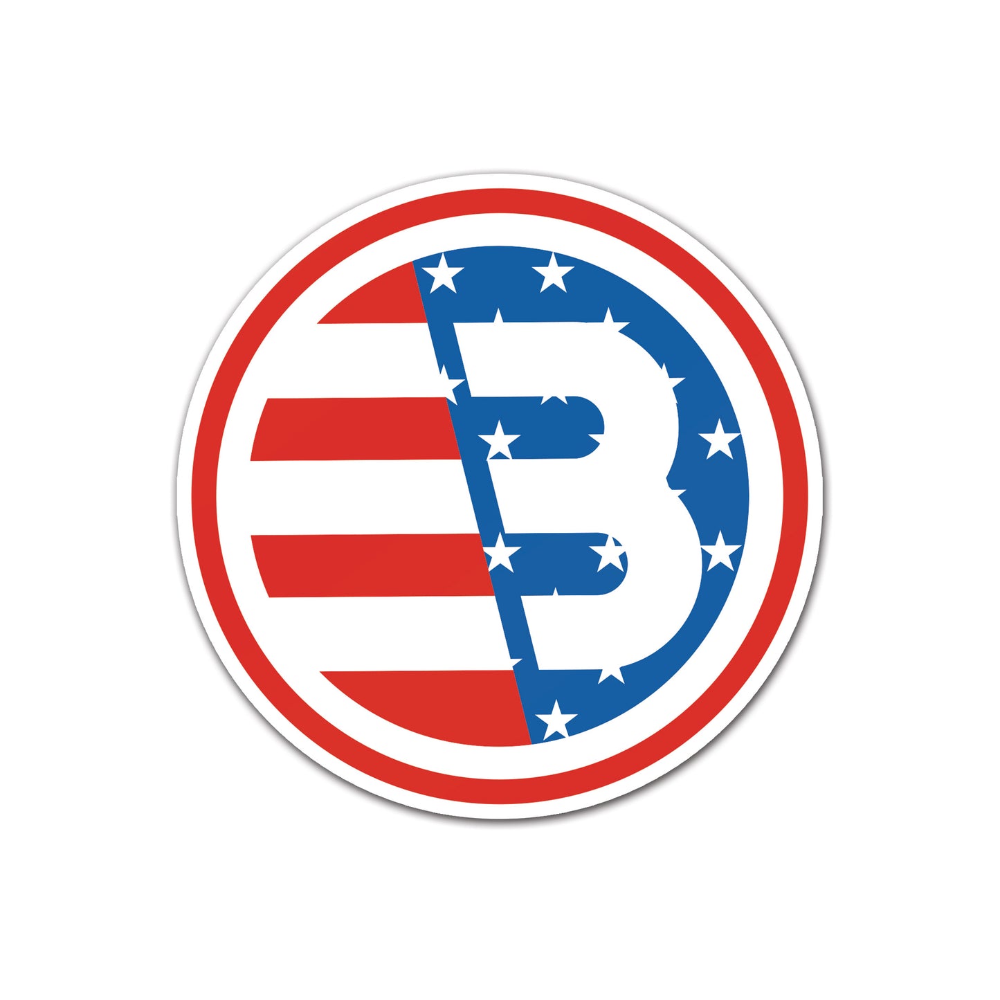 Beteran Circle Flag Sticker