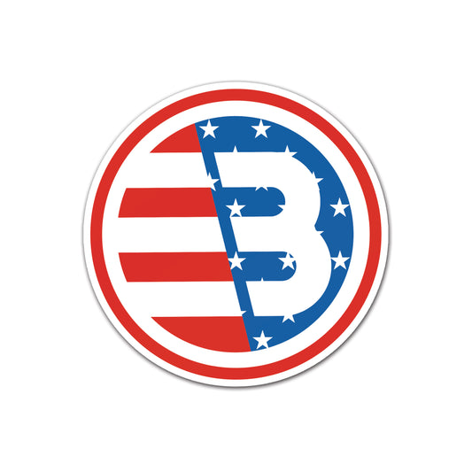 Beteran Circle Flag Sticker